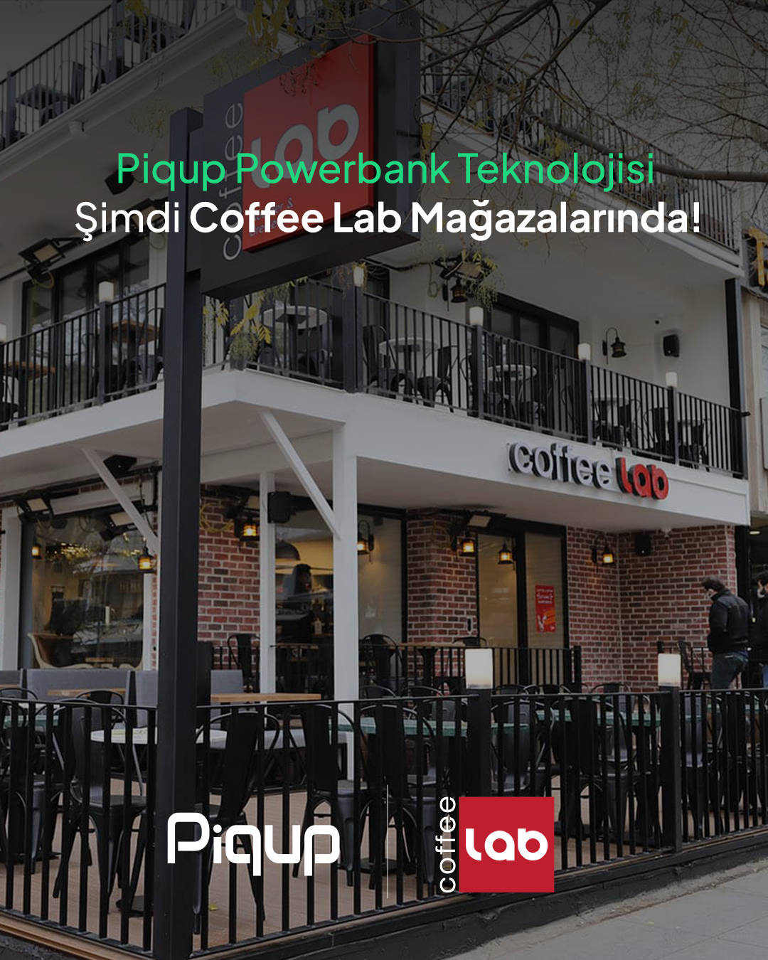 Kiralanabilir Powerbank x Coffee Lab İş Birliği - Piqup 22.5W Süper Hızlı Şarj